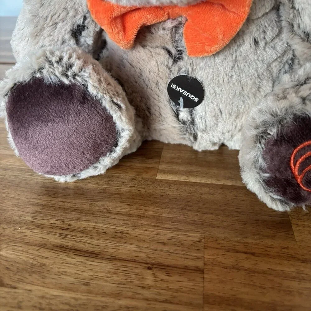 PetSmart Chance Dog Toy Pumpkin Bowtie Brown Puppy Squeaks Plush Floppy Ears NWT